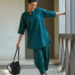 Sunday Paper Co-ord Set in Quiet Teal