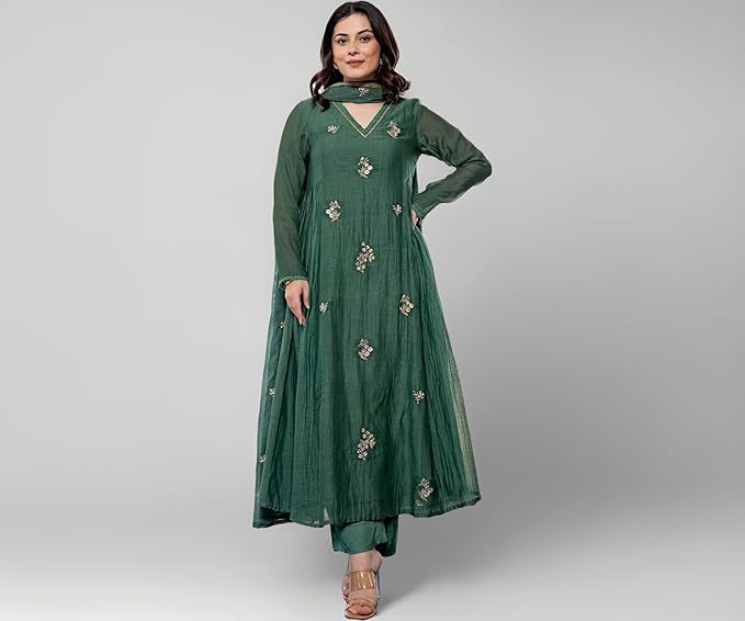 Mohsina - Purple Short Kalidaar Chauga With Salwar